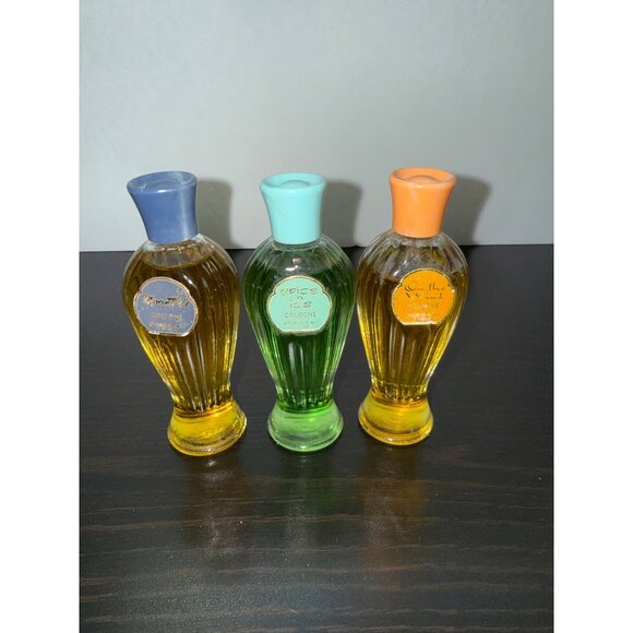 Vintage Bourjois Cologne Trio: 3 bottles 1 fl oz ea. Moontide, Frosty Mist, and - Picture 2 of 6